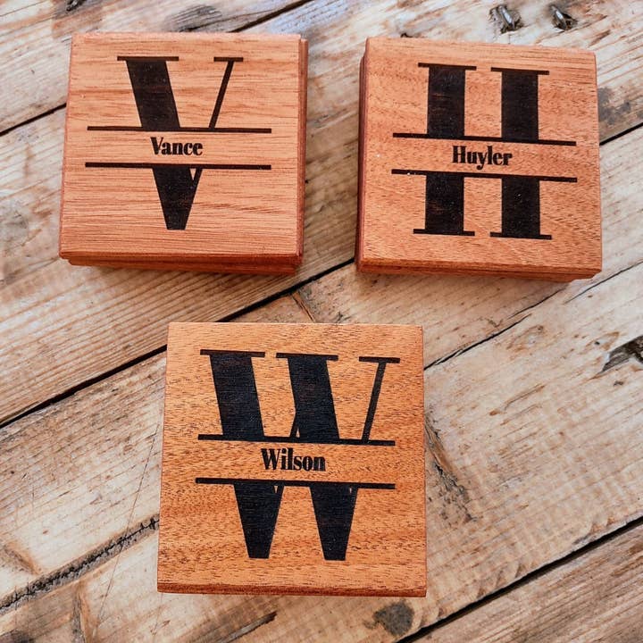 Custom Coaster Set, 4 set for wholesale by The Gant Collective