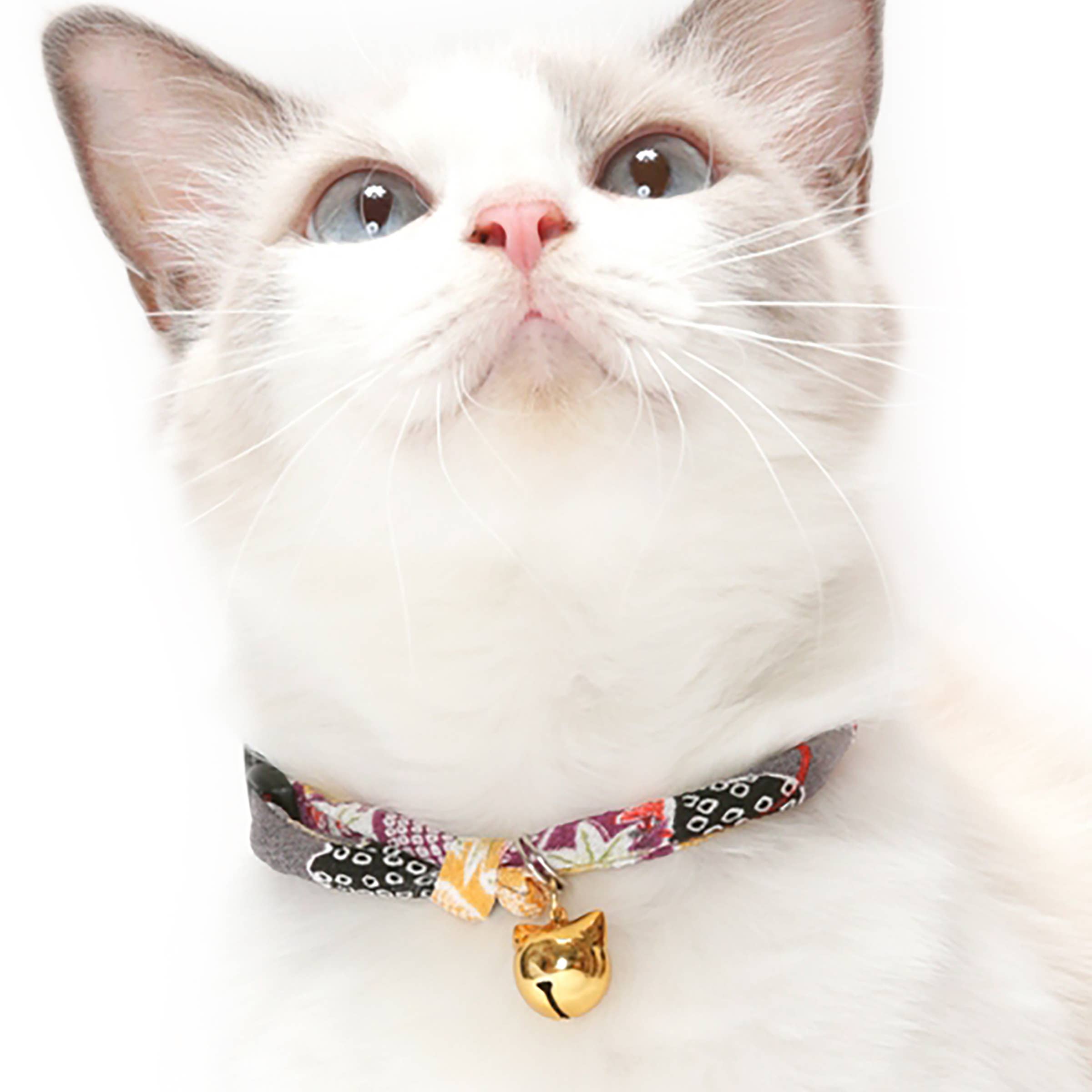 MOON-X USA, INC. - Wholesale Pet Collar - Cat - Chirimen Hanabi Fireworks Cat Collar (Gray)6