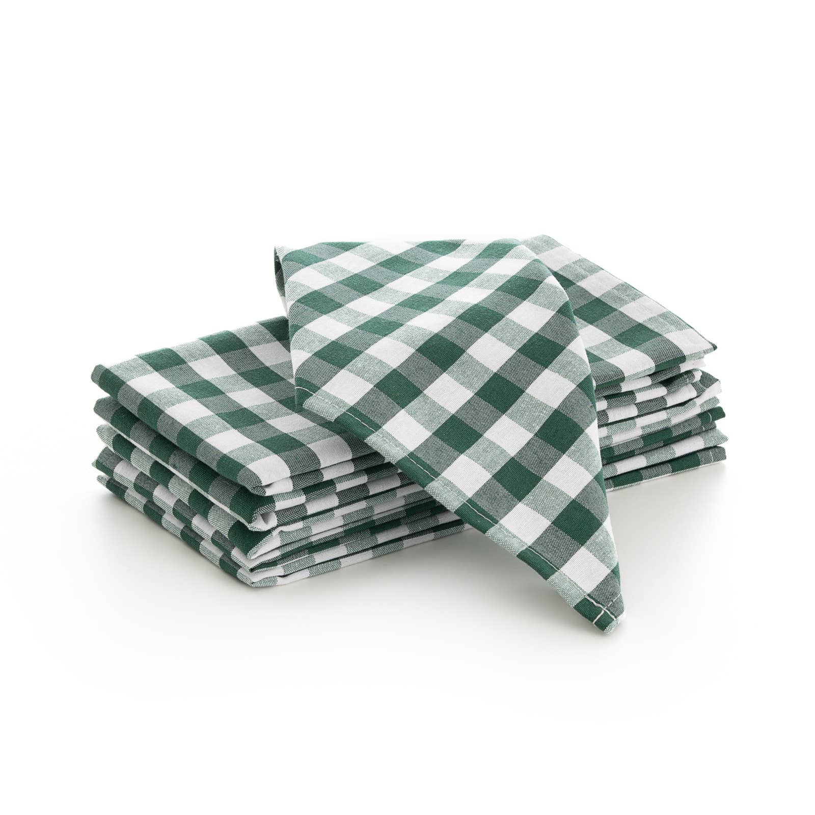 GAMUSI - Wholesale Dinner & Cloth Napkin - Set of 6 cotton fabric napkins with gingham checks 45x45 cm10