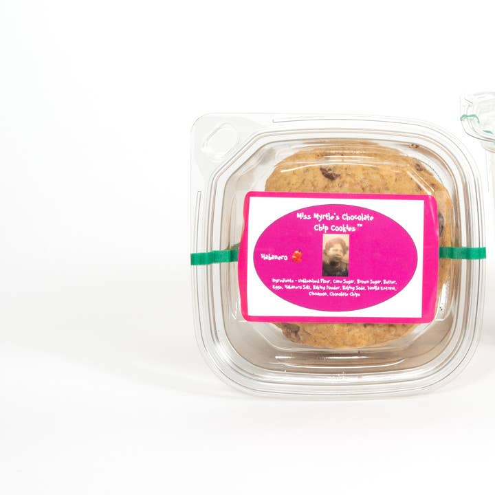 Habanero Chocolate Chip Biggies for wholesale by Miss Myrtle's Chocolate Chip Cookies