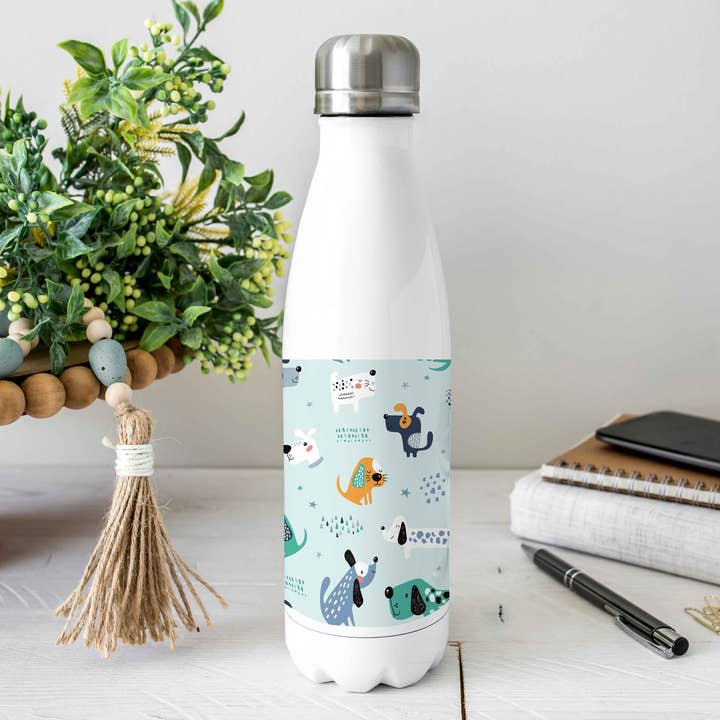 Hunde rustfrit stål vandflaske for engroshandel hos Potter's Printing