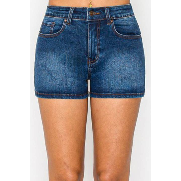 BASIC CLEAN HEM DENIM JEAN SHORTS for wholesale by UP CLOTHING