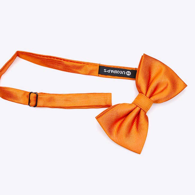 Unipap's - Wholesale Bow Tie - Men's - Men's XL Orange Bow Tie in Polyester "Lucien"1
