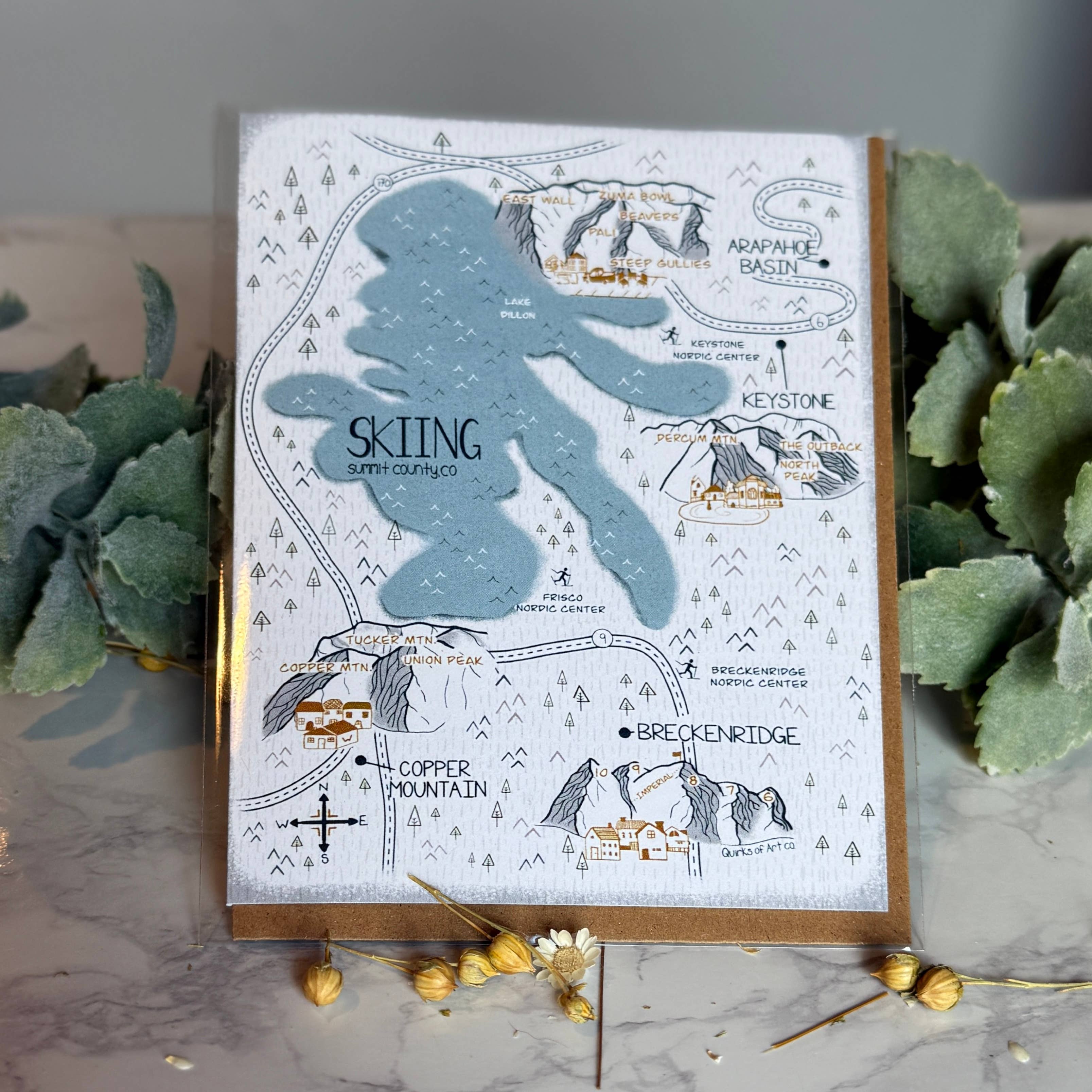 Quirks of Art co. - Wholesale Envelopes - Colorado Map Themed Stationary2