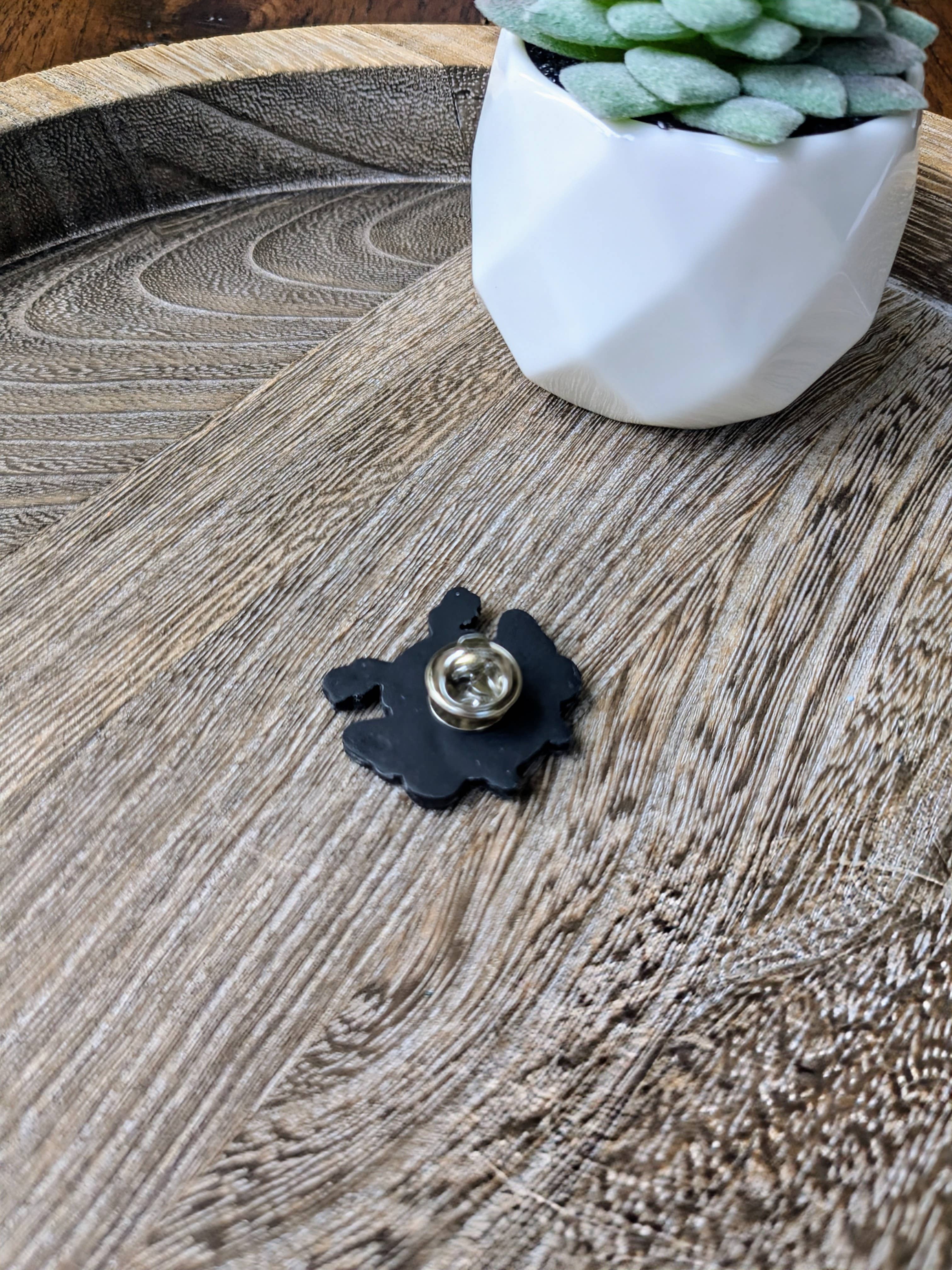 Stag and Branch - Wholesale Lapel Pin/Button - Moth Man Polymer Clay Pin3