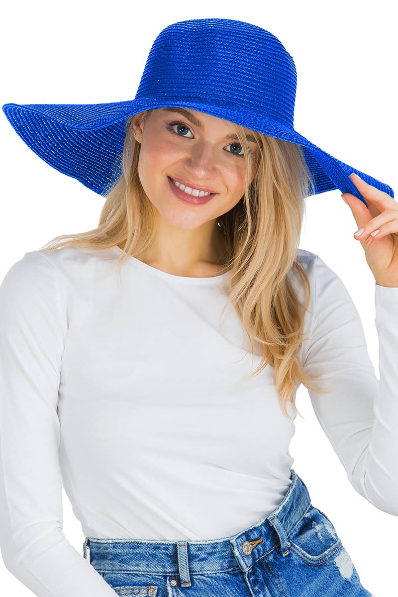 Cap Zone - Venta al por mayor Sombrero de paja - Mujer - Sombrero de sol de paja con tejido apretado, color sólido y ala ancha flexible61