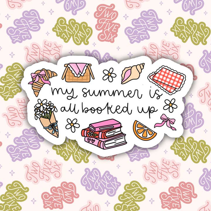 Autocollant "Mon été est entièrement réservé" pour la vente par 256 Craft Co