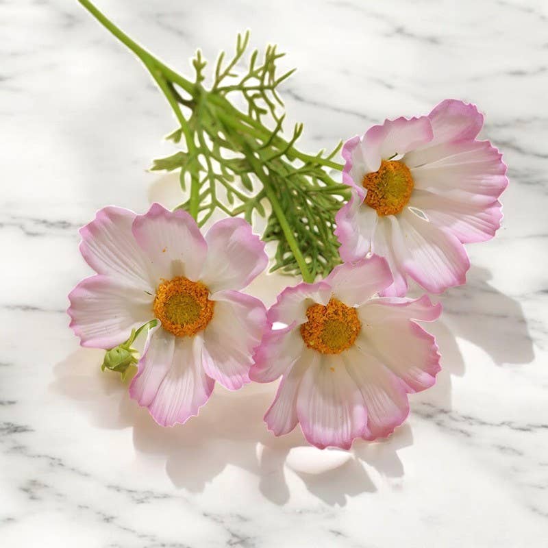 Angel Isabella - Vente Fleurs artificielles - Fleurs de cosmos réalistes de 20" - couleurs vives et réalistes0