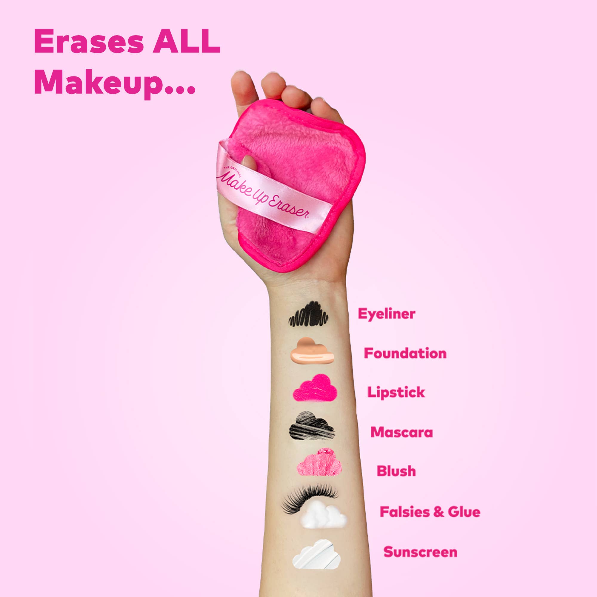 The Original MakeUp Eraser - Vendita all'ingrosso Struccanti - Set 7 Giorni Rosa | Eco-Friendly MakeUp Eraser11