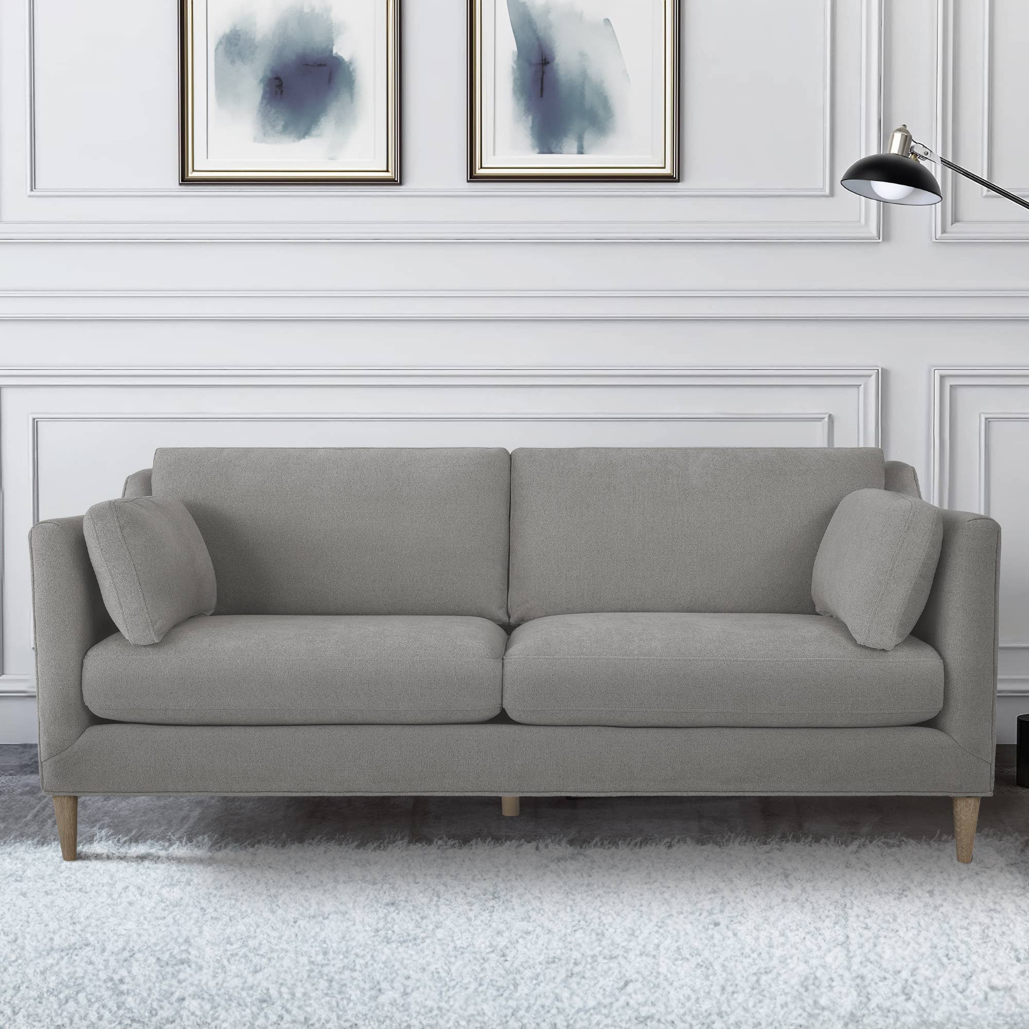 Olliix - Wholesale Sofa - Soft Back Modern Loveseat Sofa for Living Room, Beige*1