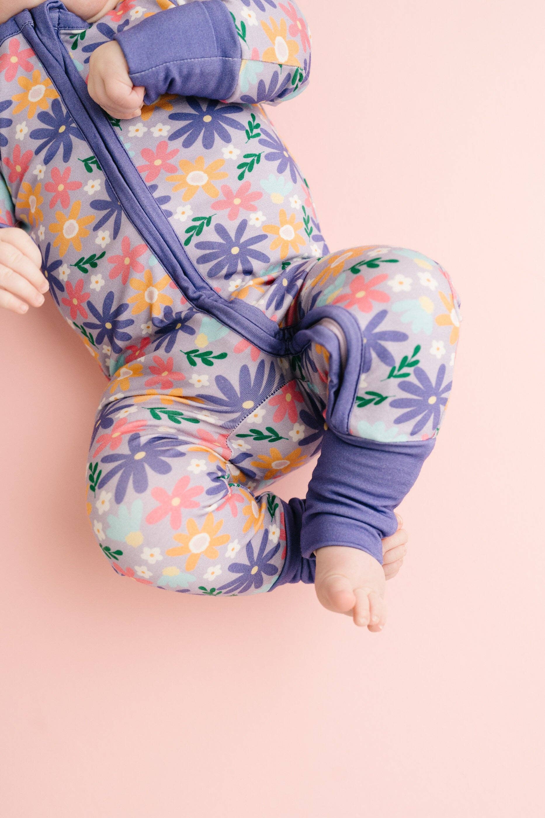 Little One Shop - Wholesale Sleepsuit - Baby - Lavender Blooms Bamboo Sleeper5