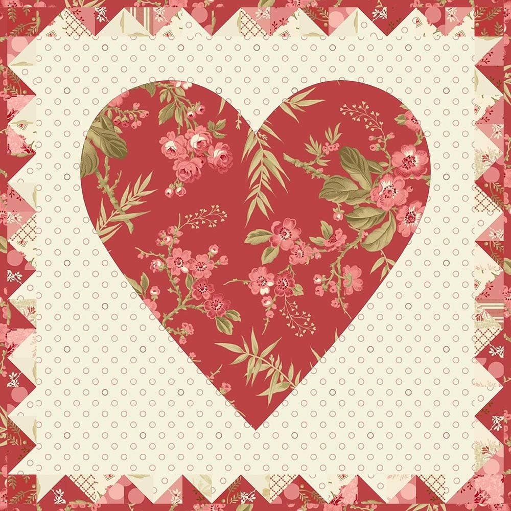 Laundry Basket Quilts – Kit de costura artesanal por atacado – Padrão de colcha de apliques Love Bird Trio2