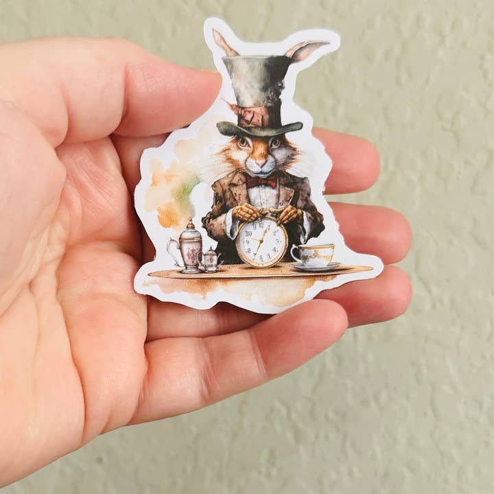 SP Mad Hatter Rabbit-Alice Steampunk Stickers/Magnet and other Purchase Wholesale mad hatter co. Free Returns & Net 60 Terms on Faire trending on Faire.
