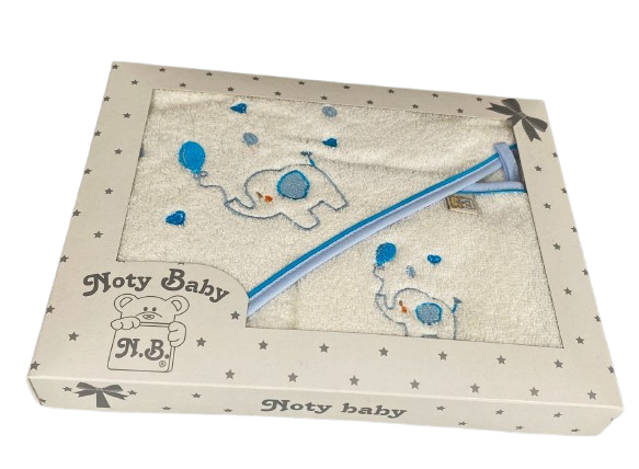 Noty Baby - Vente Serviette de bain – enfant et bébé - Set serviette de bain et gant pour bébé0