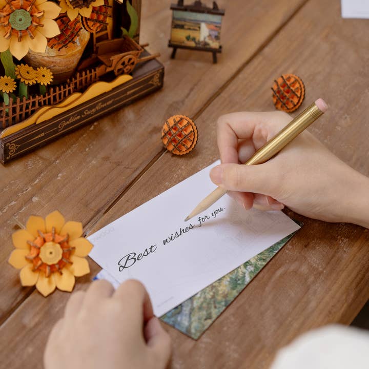 Hands Craft - Wholesale Puzzle - Kids - 3D Wooden Puzzle: Golden Sunflower5