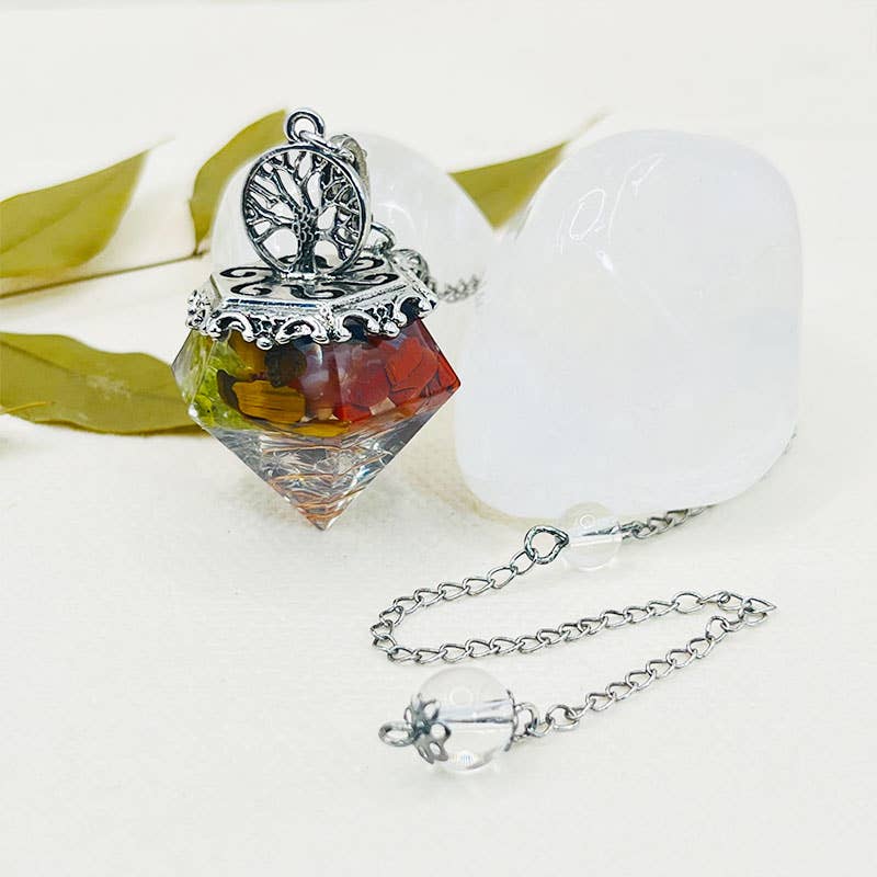 GemMeet – wholesale Andlig sten/kristall – Kristallgeometriskt Livets träd pendel17