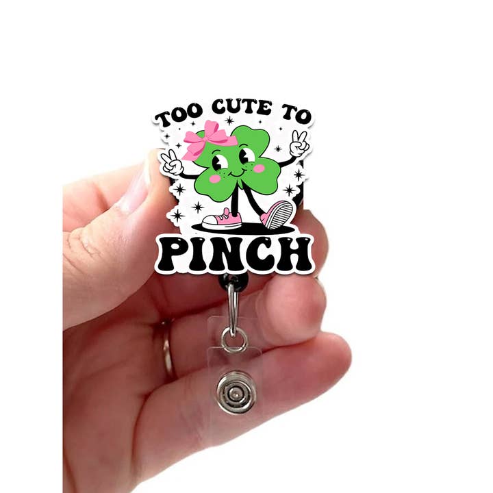 Fofo Demais para Beliscar Porta-Crachá Acrílico do Dia de São Patrício por atacado de Good Girl Gone Badge