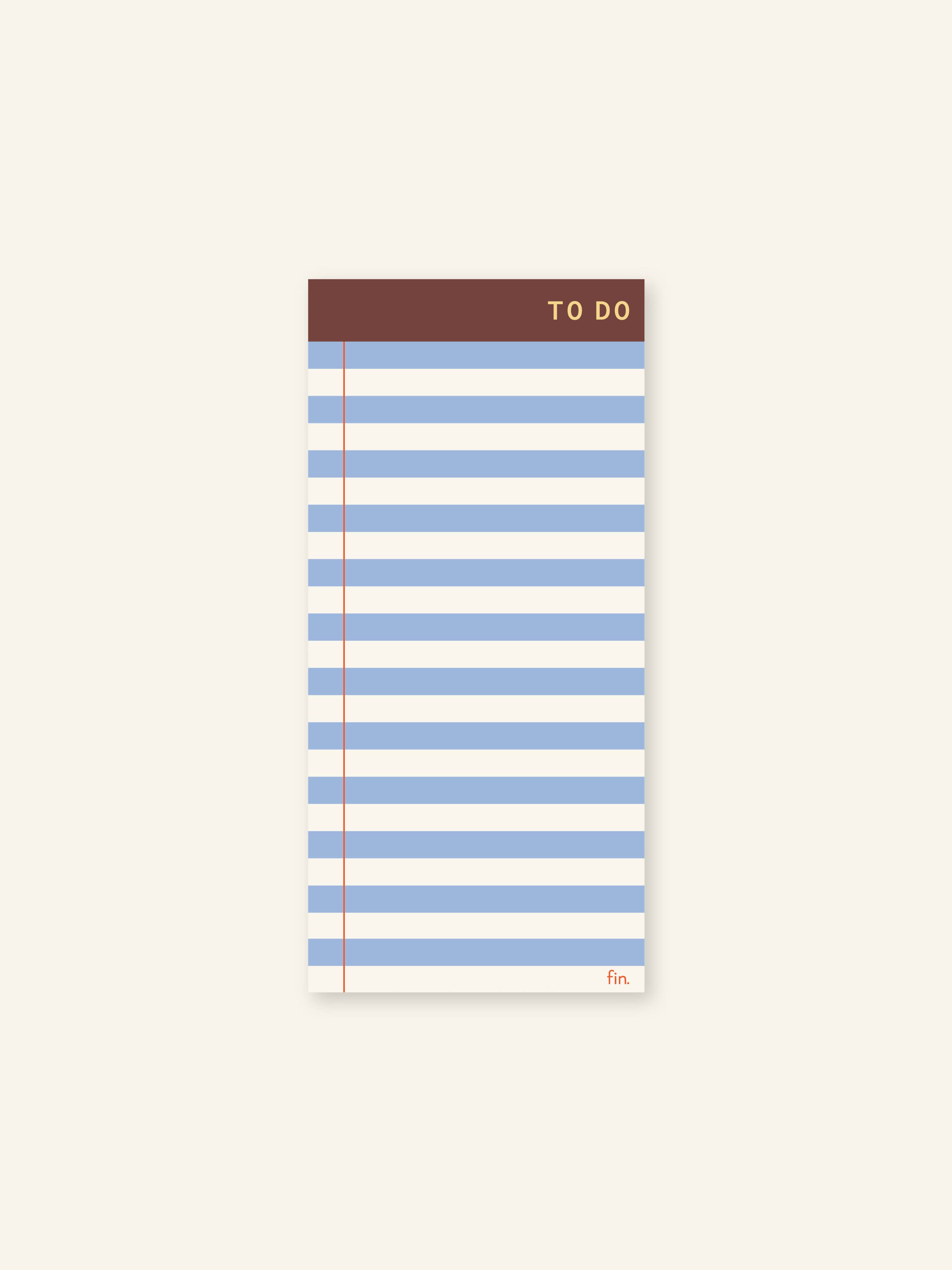 Fin Studio - Wholesale Notepad - Striped To-Do List Pad / DL Size1