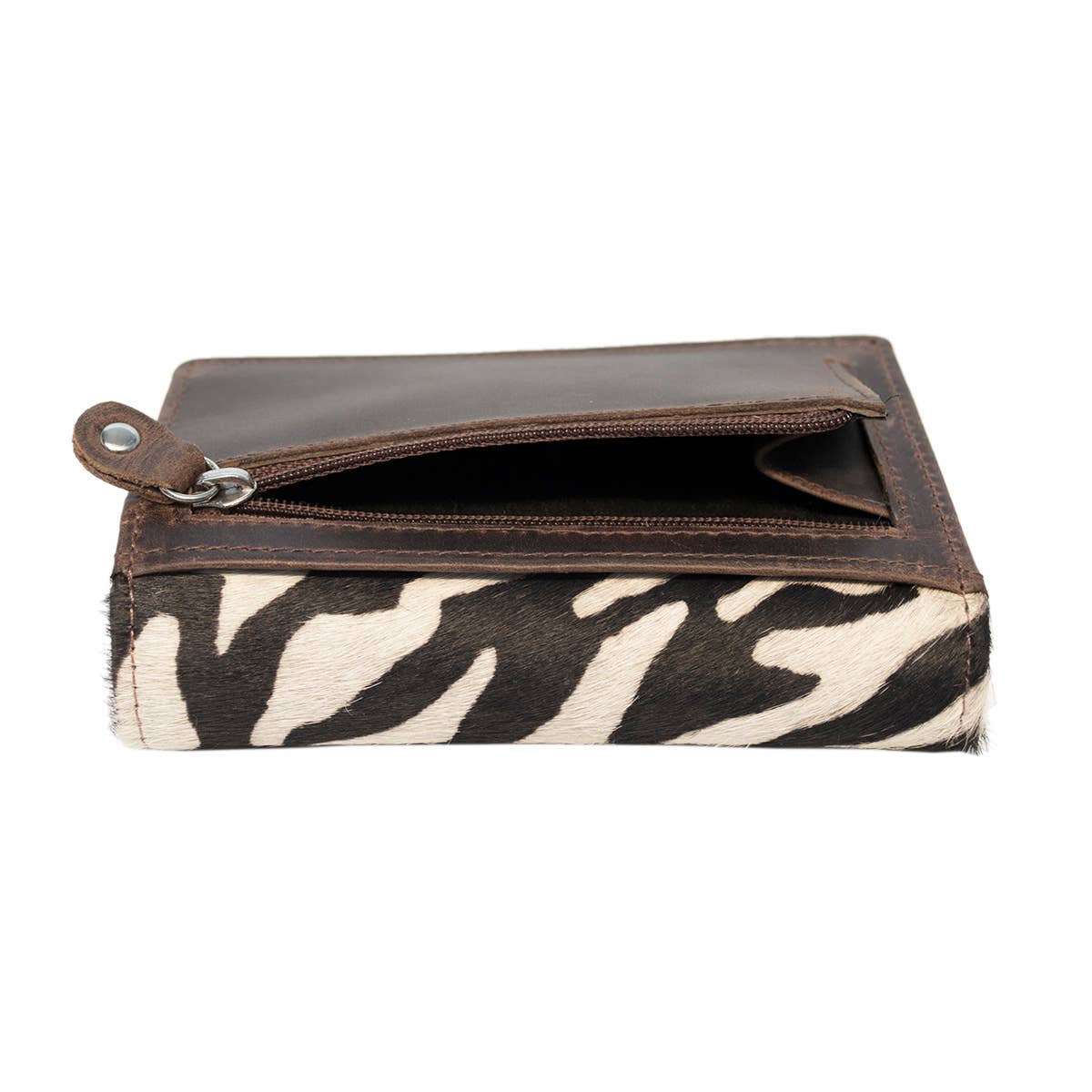 Arrigo - Wholesale Wallet - Women's - Dark Brown Leather Ladies Wallet - Animal Print - Arrigo23