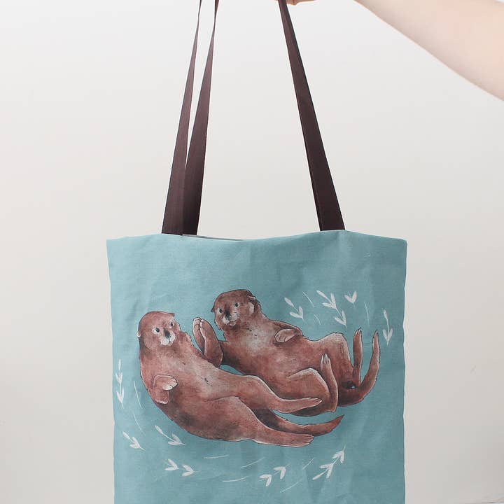 Hector & Maurice the Otters | Tote Bag for wholesale by The Blue Rabbit House