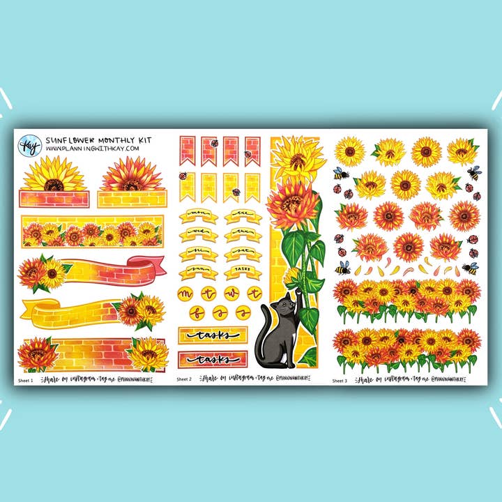 Sonnenblumen-Monatsset für den Großhandel von Planning With Kay