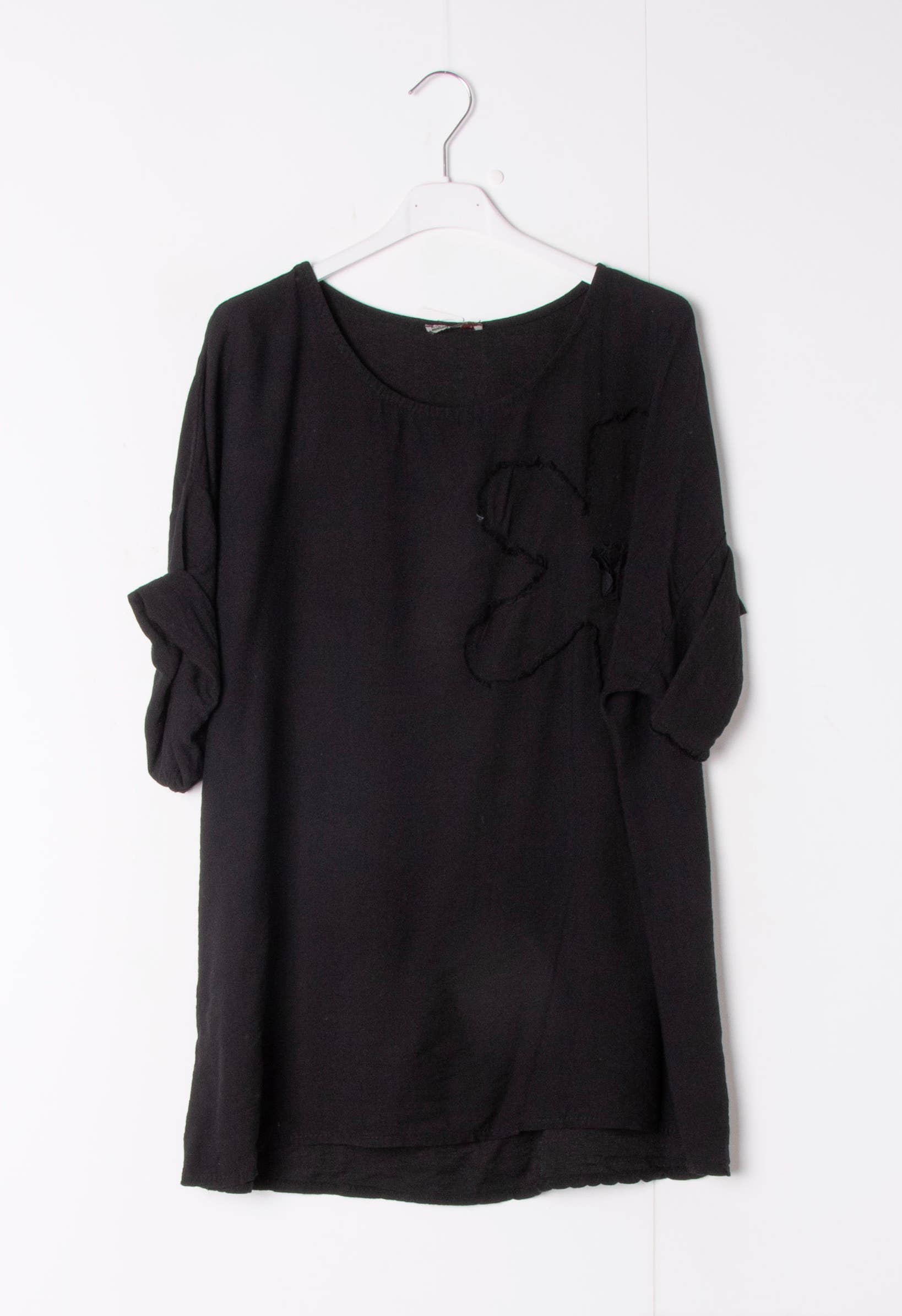 Happy look - Wholesale Blouse - Women's - Viscose Top with Round Neck and Flower Embroidery6