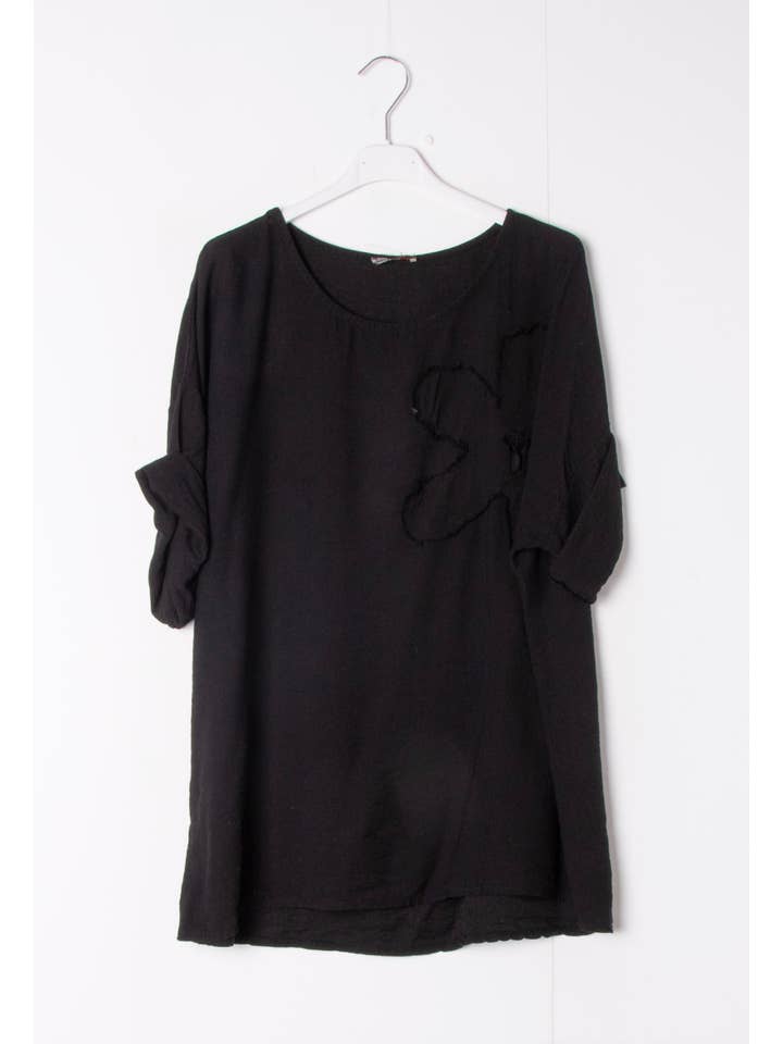 Happy look - Wholesale Blouse - Women's - Viscose Top with Round Neck and Flower Embroidery6