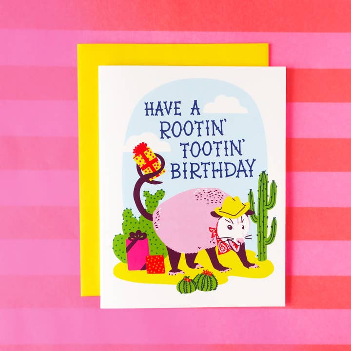 5 Eye Studio - Wholesale Birthday Card - Rootin'Tootin' Birthday A2 Single Greeting Card3