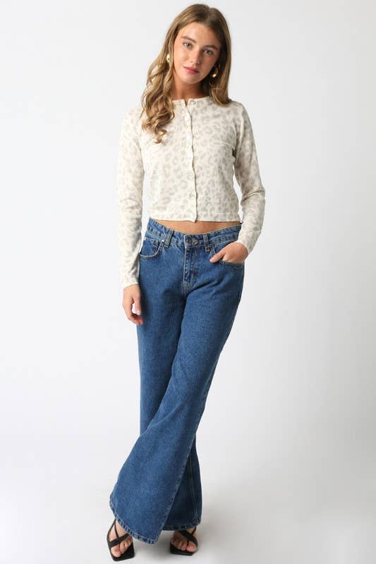 Creme H Grau Maxine Leopard Pullover für den Großhandel auf Faire4