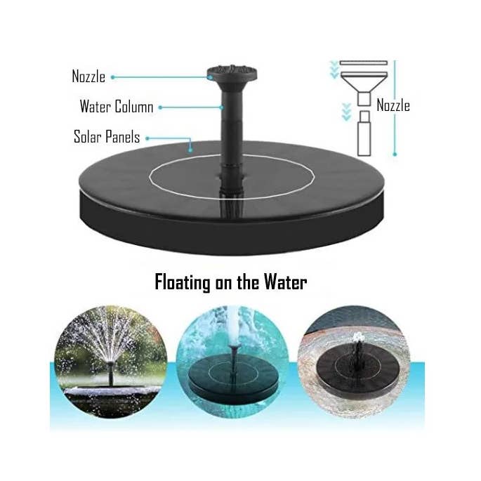 Will's Company - Wholesale Outdoor Ornament/Decor - Solar Powered Fountain Disc for Birdbath2