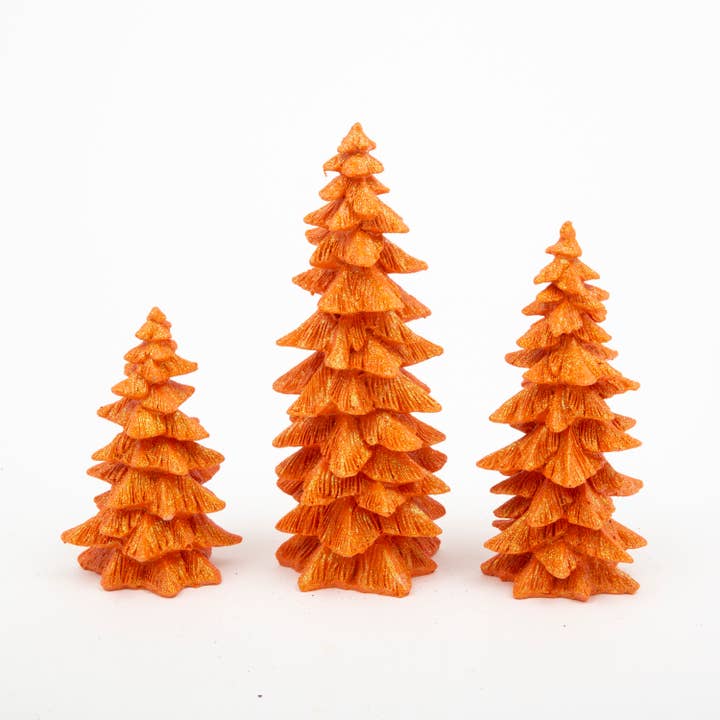 The Gerson Companies - Wholesale Decorative Figurine - Gerson Halloween S/3 Orange Resin Halloween Tree, Lg 9.45"H1