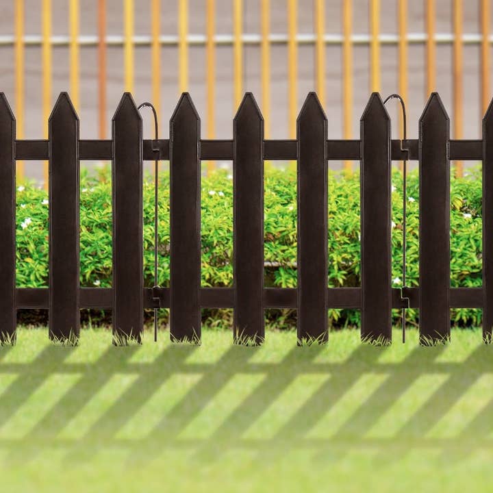 Vilde – Großhandel Gartendeko/-schmuck – Großer Gartenzaun aus Kunststoff, 3 m, 10er-Set1