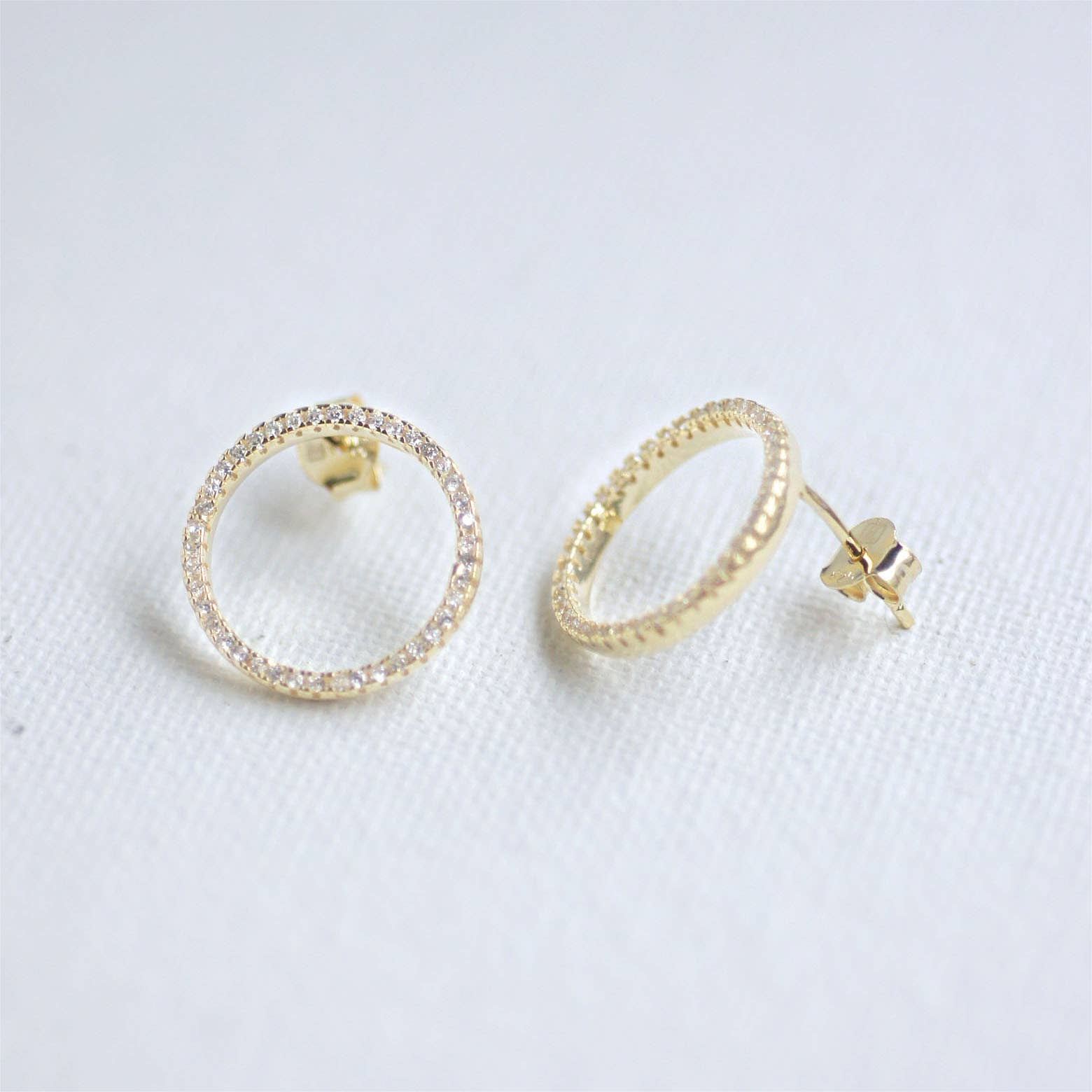 FELIX Z DESIGNS - Wholesale Stud/Post Earrings - 925 CZ Circle of Life Earrings