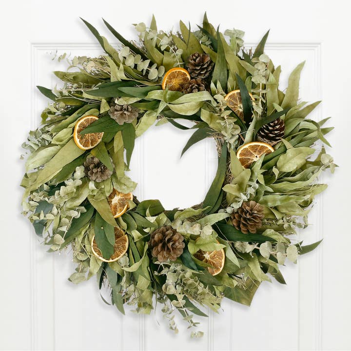 Andaluca - Wholesale Wreath - Citrus & Eucalyptus Spice Wreath2