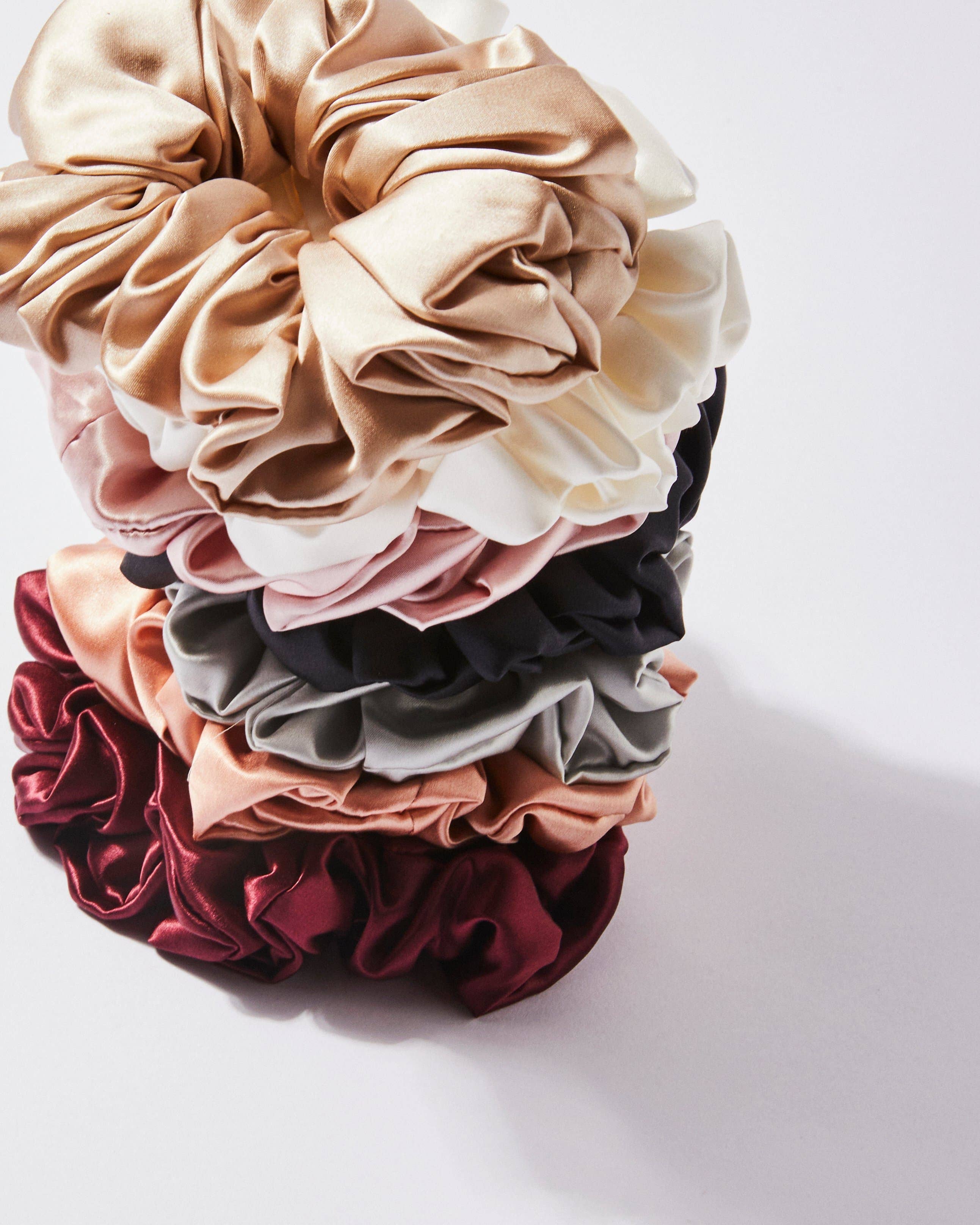 The Big Silk - Wholesale Scrunchie - Women's - Large Organic Silk Scrunchie - Luxurious Pleated Design13