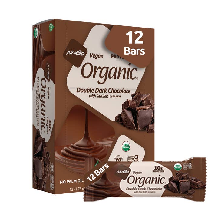 NuGo Nutrition - Wholesale Snack Bar - NuGo Organic Double Dark Chocolate Protein Bar1