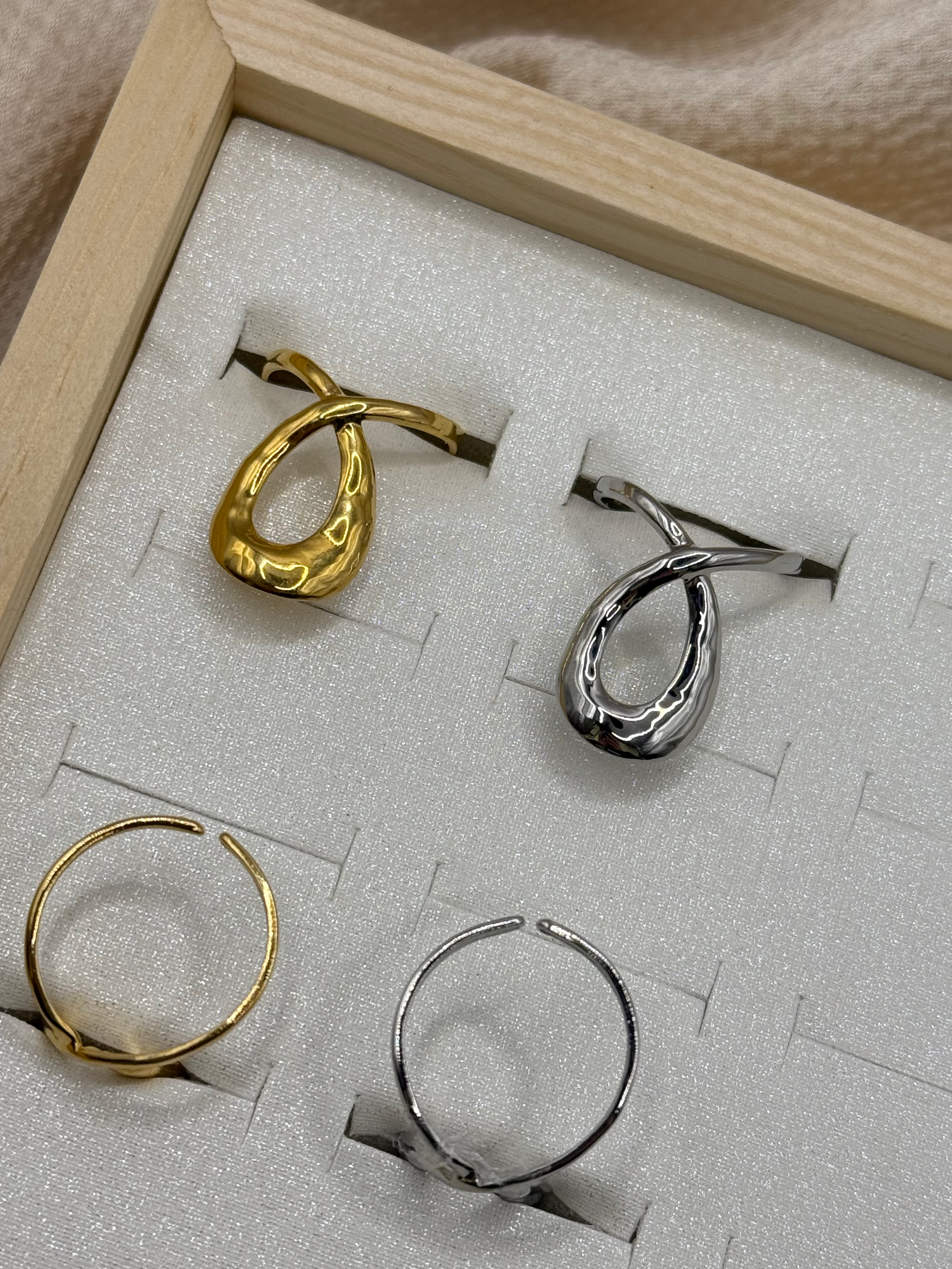 YOLA - Vente Anneau/bague à empiler - Tenez l'anneau en acier inoxydable1