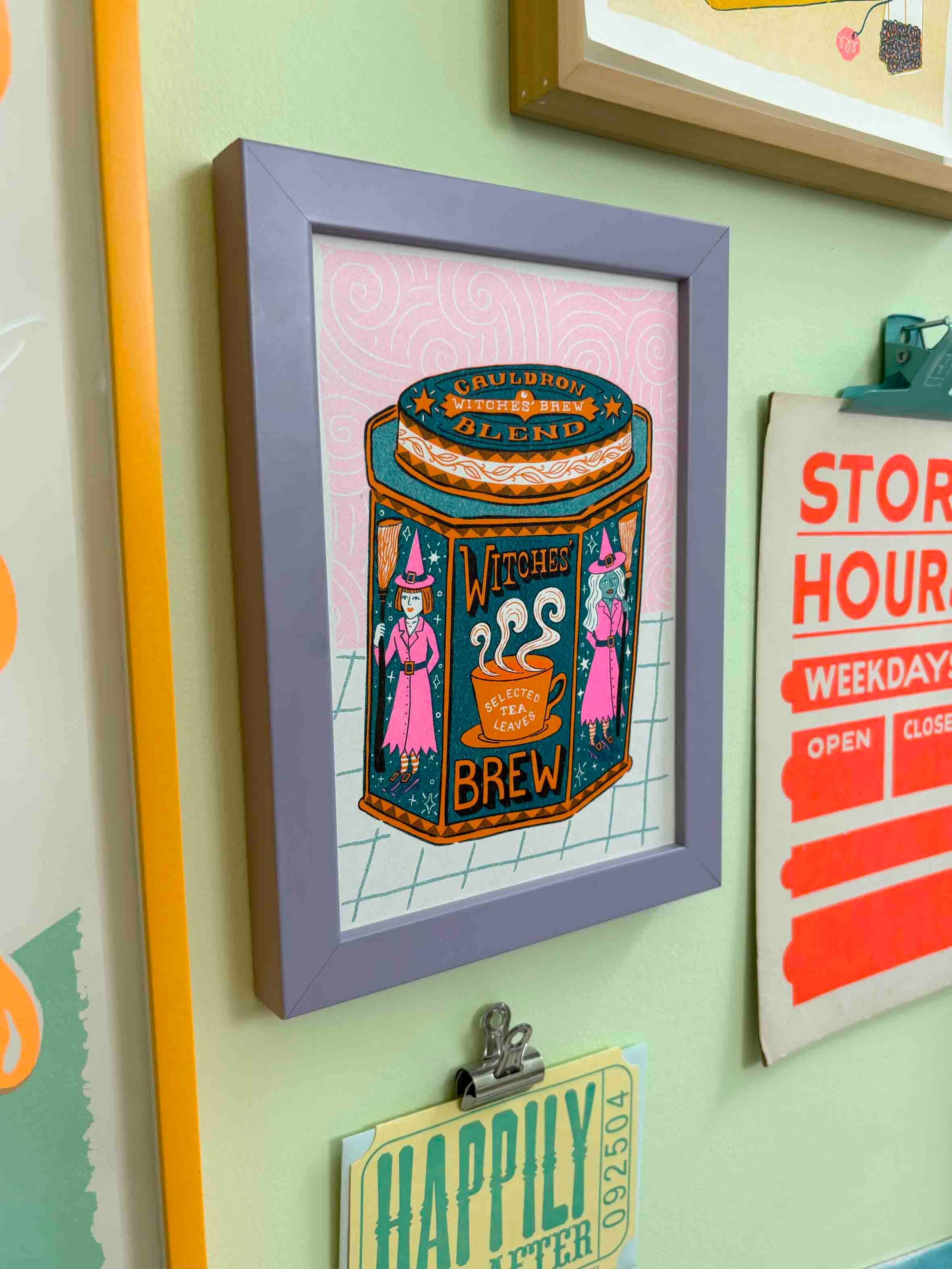 Jacqueline Colley - Wholesale Art Print - A5 Witches Brew Risograph Print7