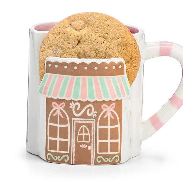 Santa's Sweet Shoppe Collection - GINGERBREAD HOUSE COOKIE POCKET MUG CERAMIC and other Purchase Wholesale treat kitchen. Free Returns & Net 60 Terms on Faire trending on Faire.