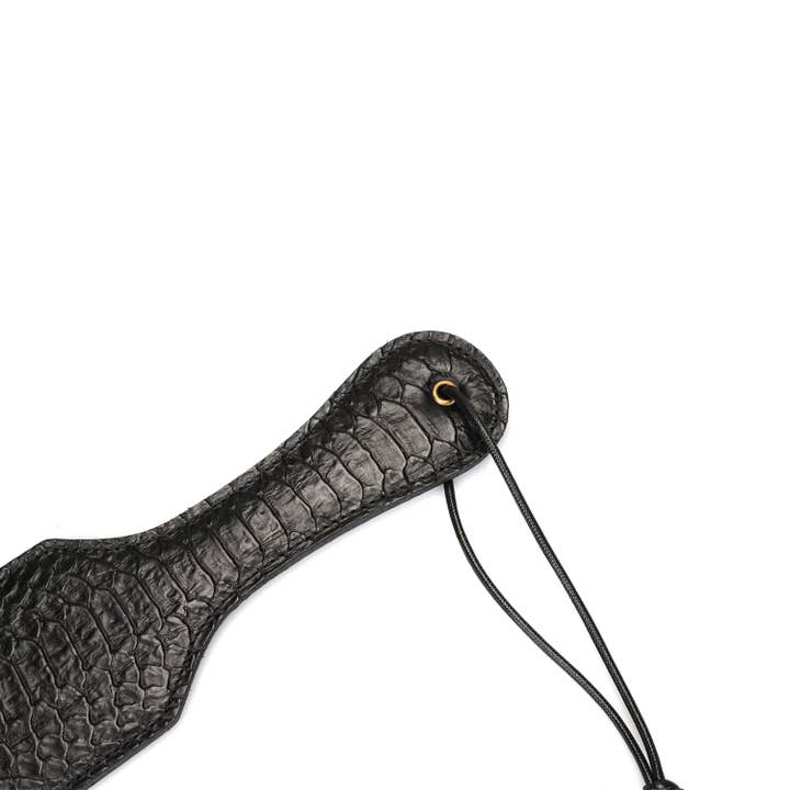 Liebe Seele - Wholesale Sex Toy - Crocodile Noir: Black Leather Paddle4