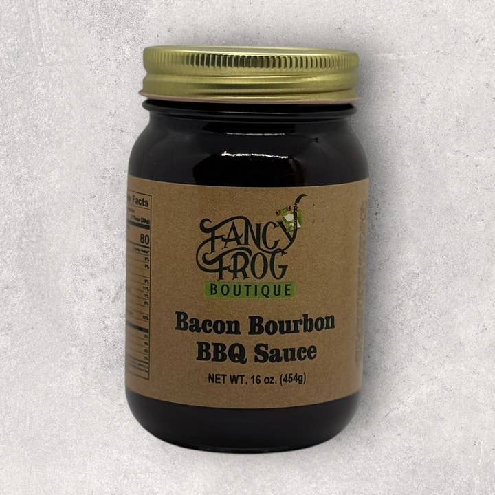 Bacon Bourbon BBQ Sauce for wholesale by Fancy Frog Boutique
