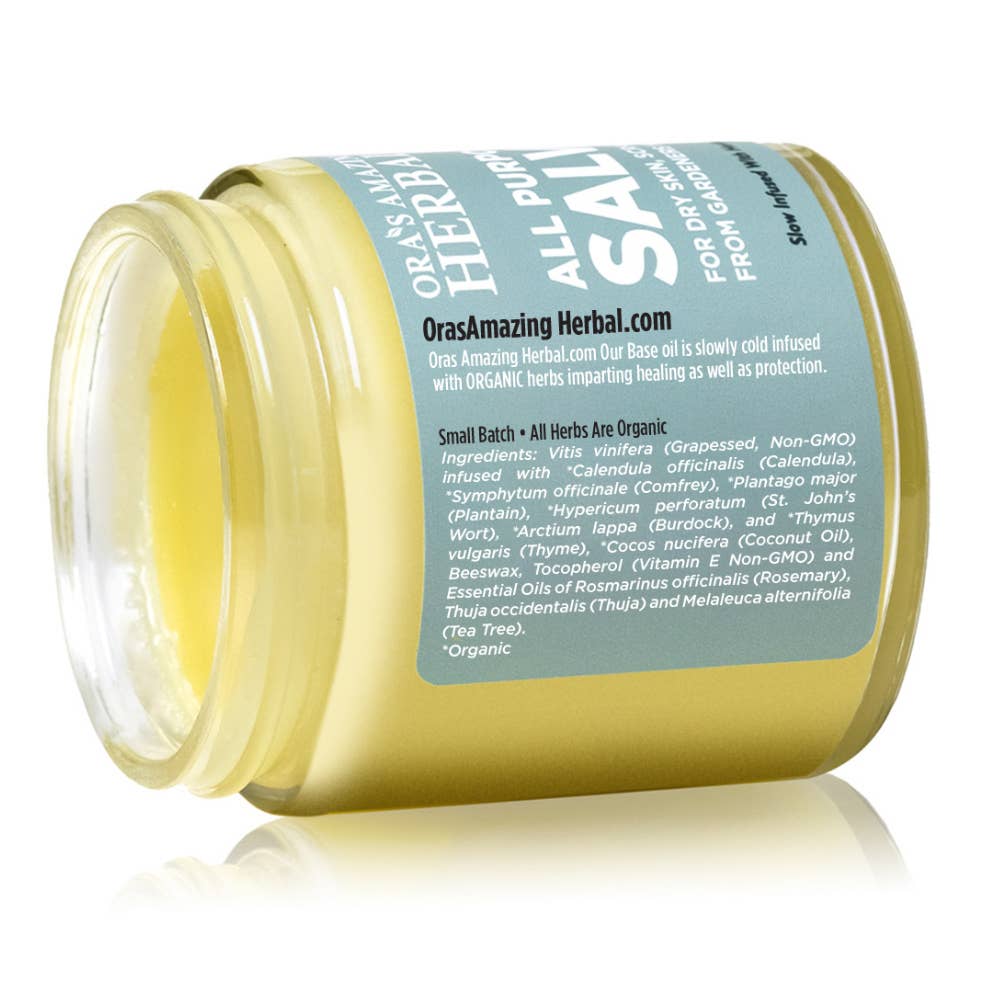 Ora’s Amazing Herbal Natural Skincare - Wholesale Healing Salve/Balm/Cream - All Purpose Salve, Natural Herbal Salve, 4oz4
