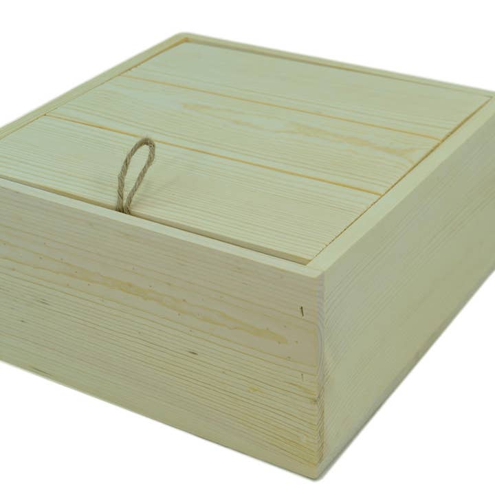 Poole & Sons Inc. - Wholesale Decorative box - Wooden Drop Lid Box 10x10x5 (Bulk)3