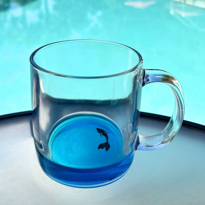 Beach, Cats & Wine - Wholesale Wine Glass - Mermaid Resin Ocean Inspired Glassware (Multiple Sizes)