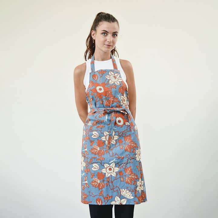 Balizen by zen zen garden home - Wholesale Apron - Apron | Passion Flower Blue Spice1