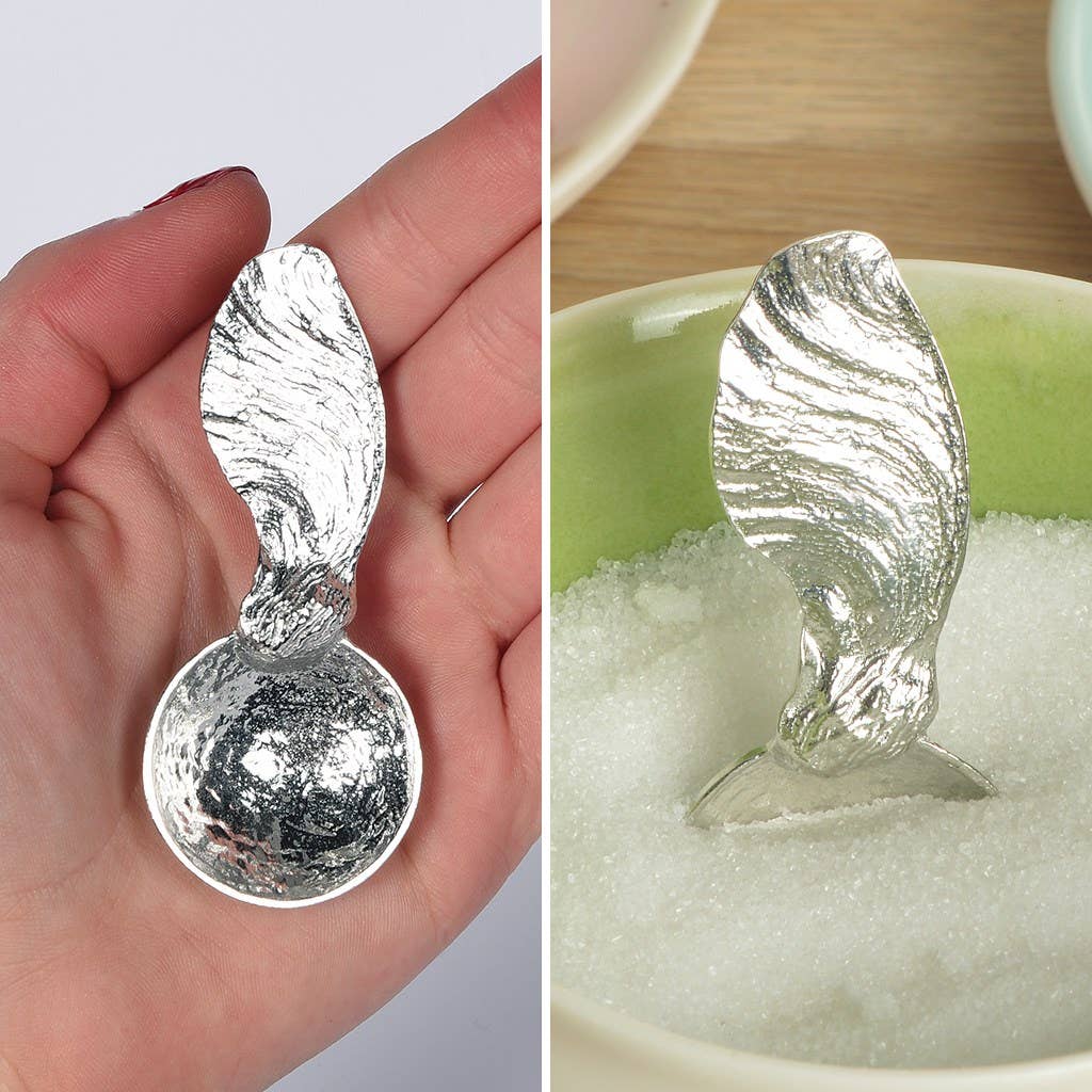 Glover & Smith - Wholesale Kitchen spoon - Sycamore Seed Small Pewter Sugar Spoon