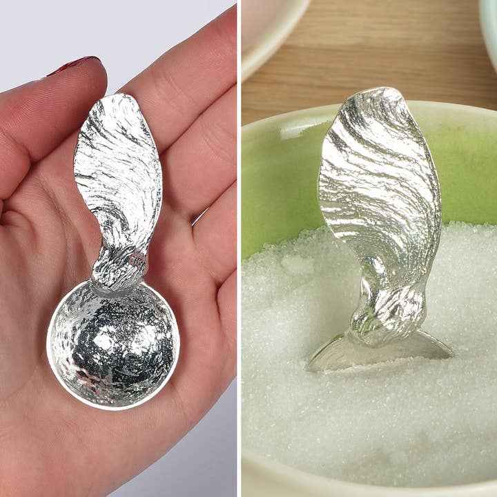 Glover & Smith - Wholesale Kitchen spoon - Sycamore Seed Small Pewter Sugar Spoon0
