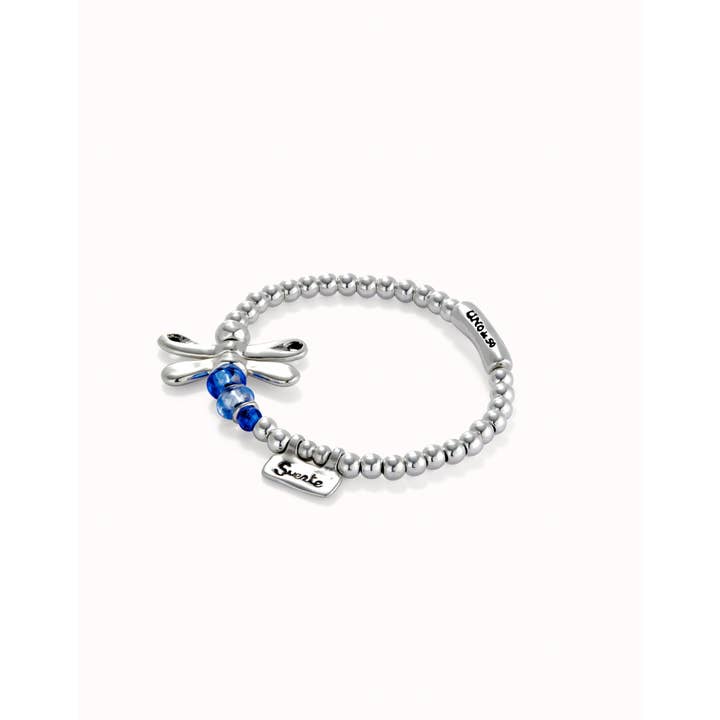 Azul Bracciale placcato argento con cristalli blu e libellula in vendita all'ingrosso su Faire
