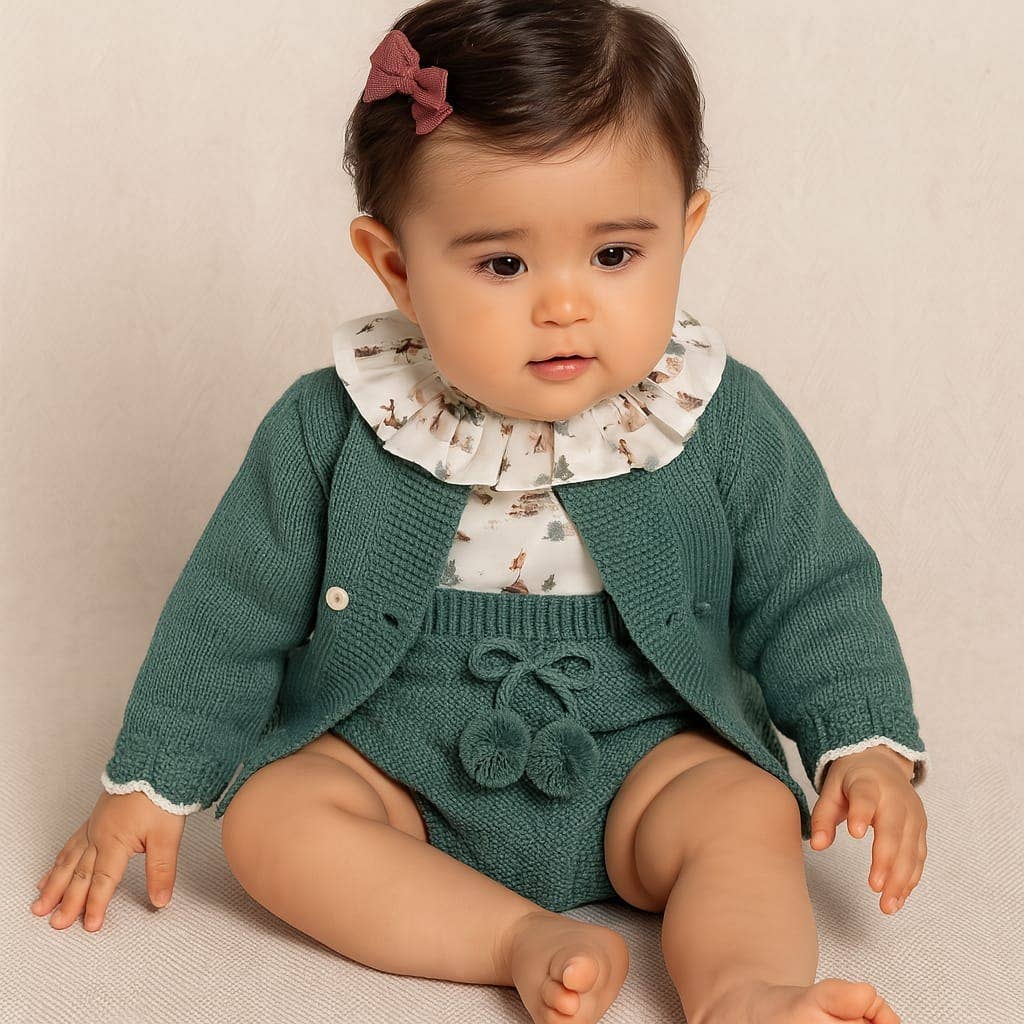 Cotton Socks - Wholesale Clothing Set - Baby - 472 Knit set with shirt + cover + coat10
