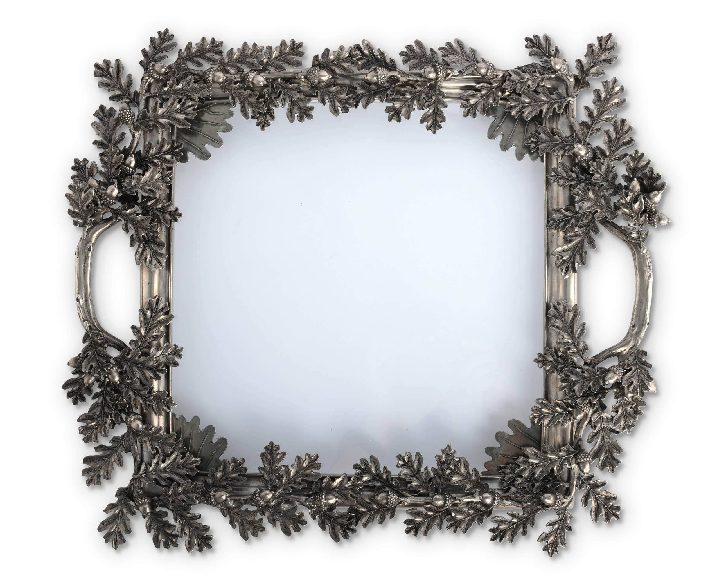 Vagabond House – Großhandel Serviertabletts – Acorn Eiche & Leaf Quadratisches Glastablett3